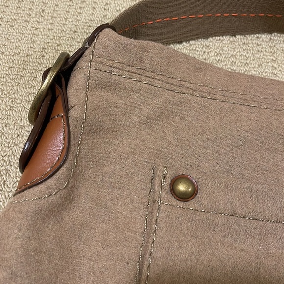 GAP brown flannel bucket bag - Picture 2 of 4